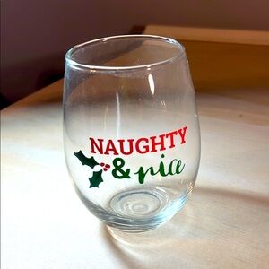 Naughty & Nice Holiday Glass